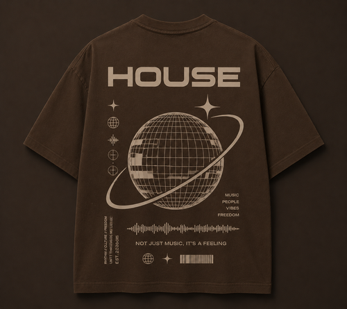 HOUSE UNITY OVERSIZE TEE | Streetwear & House Music Edition