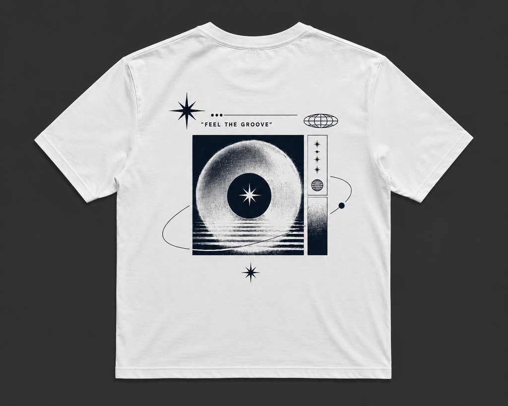 Feel The Groove™ Oversized Tee – White Edition