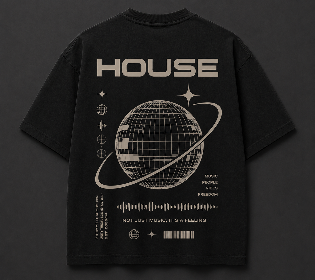 HOUSE UNITY OVERSIZE TEE | Streetwear & House Music Edition