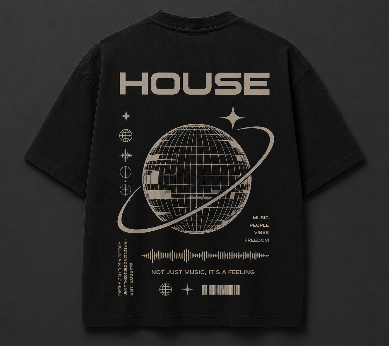 HOUSE UNITY OVERSIZE TEE | Streetwear & House Music Edition